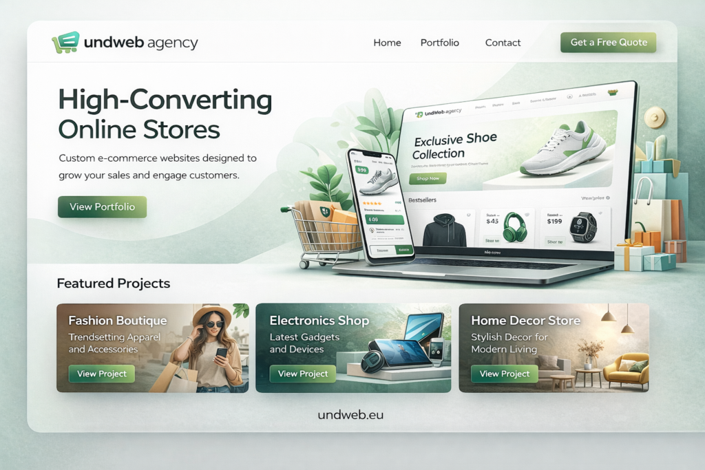 Internetiniu svetainiu kūrimas. Website development, website creating agency